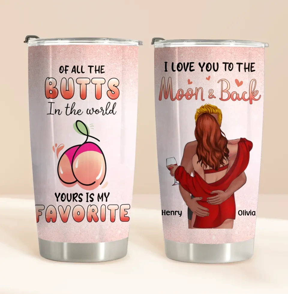 Personalized Couple Tumbler - Funny Gift Idea For Couple/Husband And Wife - Yours Is My Favorite