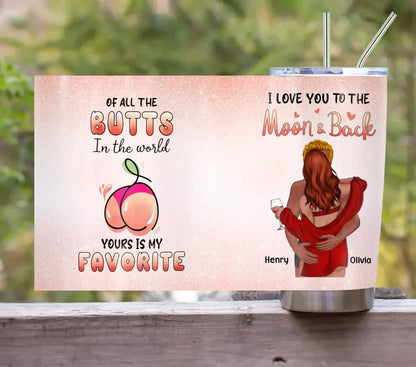 Personalized Couple Tumbler - Funny Gift Idea For Couple/Husband And Wife - Yours Is My Favorite