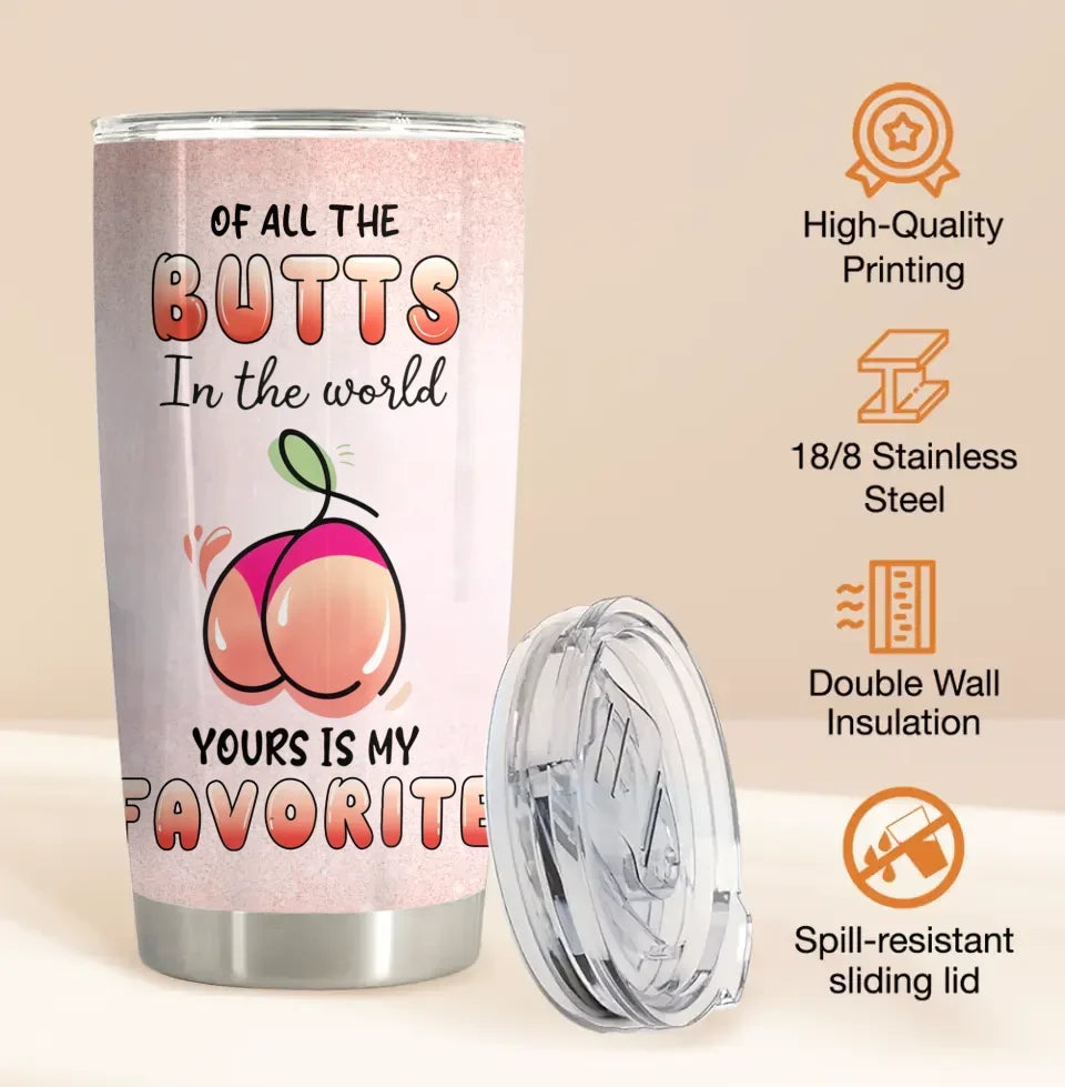 Personalized Couple Tumbler - Funny Gift Idea For Couple/Husband And Wife - Yours Is My Favorite