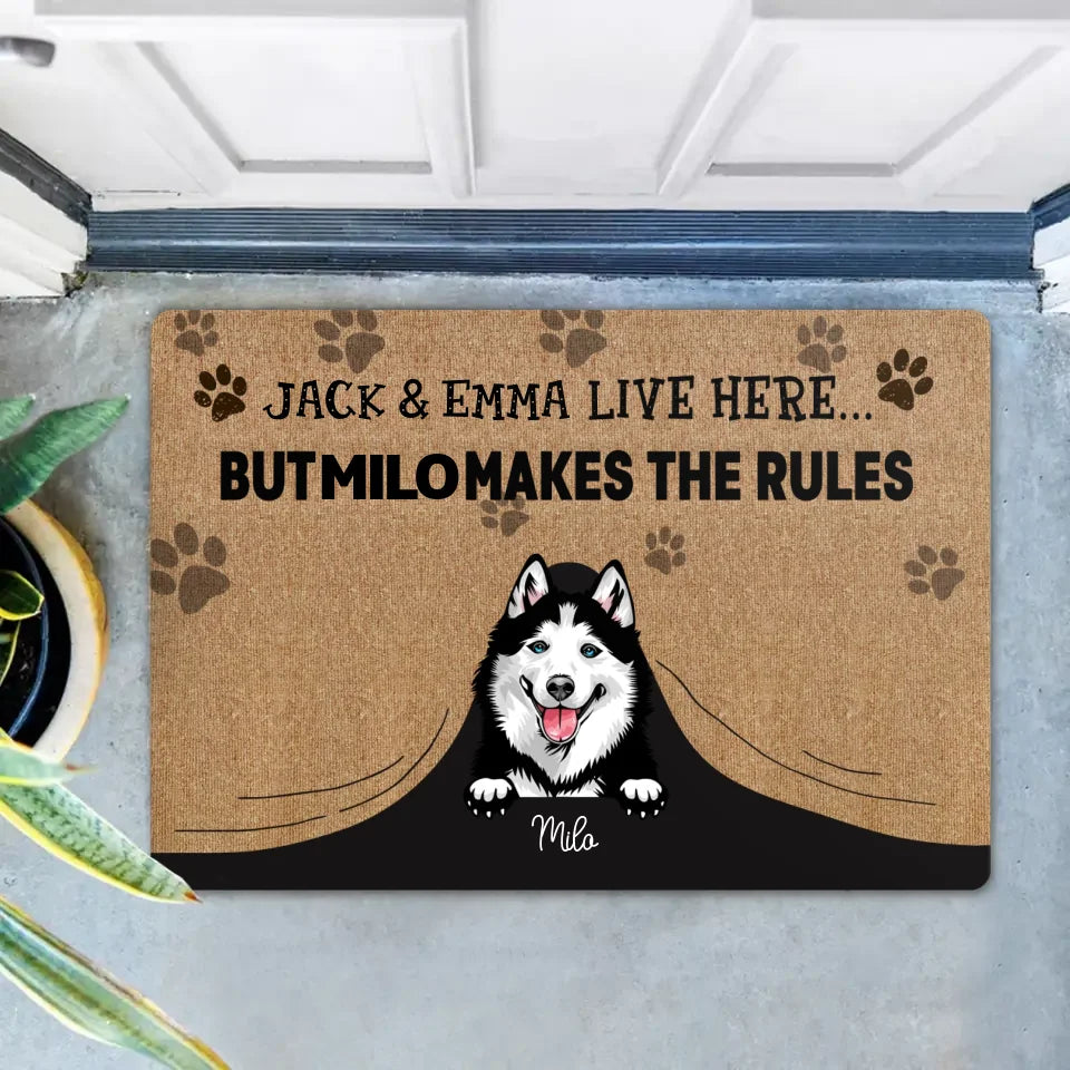 Personalized Dog Doormat - Gift Idea For Dog Lover - Up to 7 Dogs