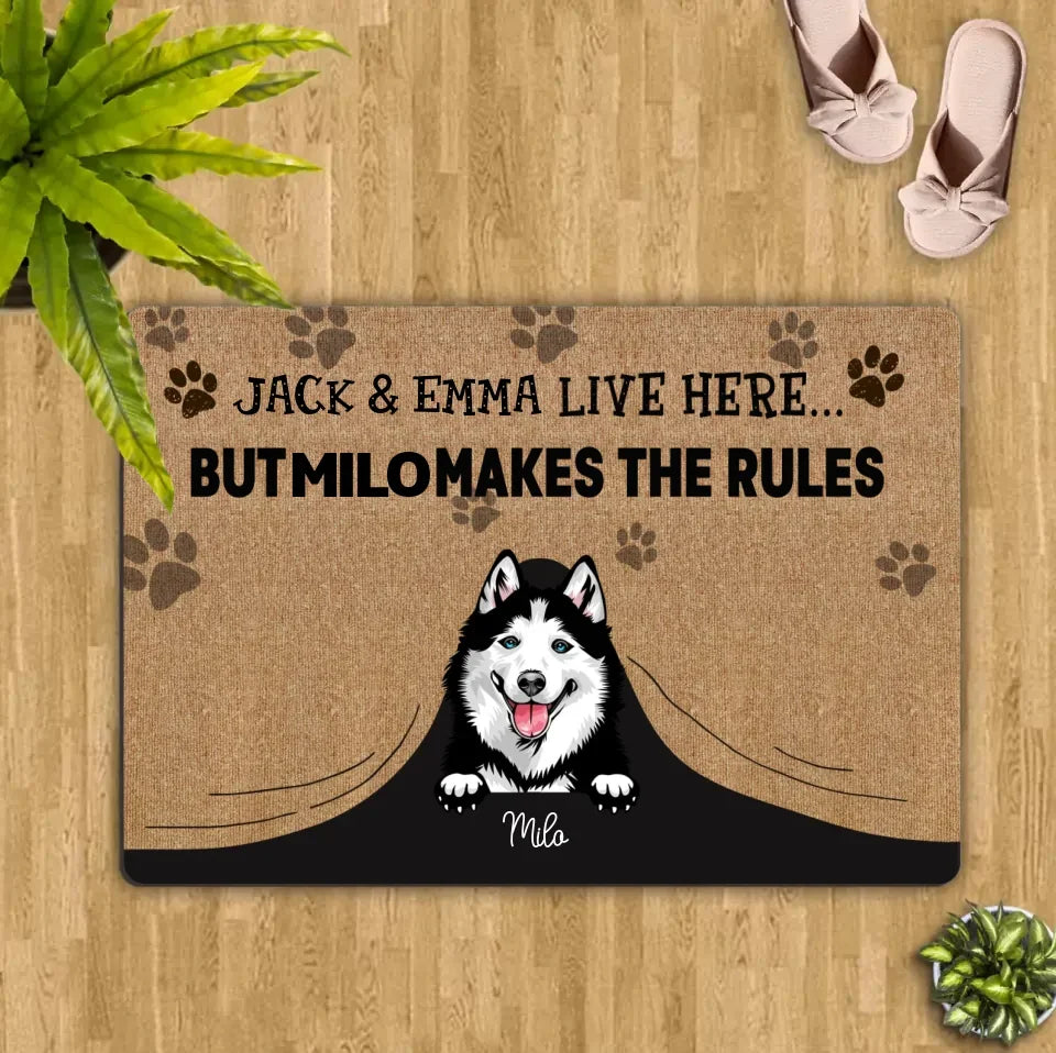 Personalized Dog Doormat - Gift Idea For Dog Lover - Up to 7 Dogs