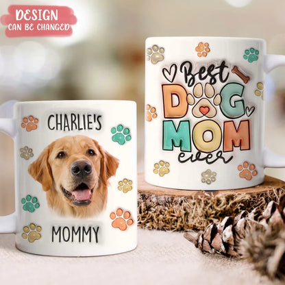 Personalized Dog Mom Coffee Mug - Gift Idea For Dog Lover - Upload Dog Photo - Best Dog Mom Ever