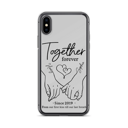 Custom Personalized Couple Phone Case For iPhone/ Samsung - Gift Idea For Couple - Together Forever