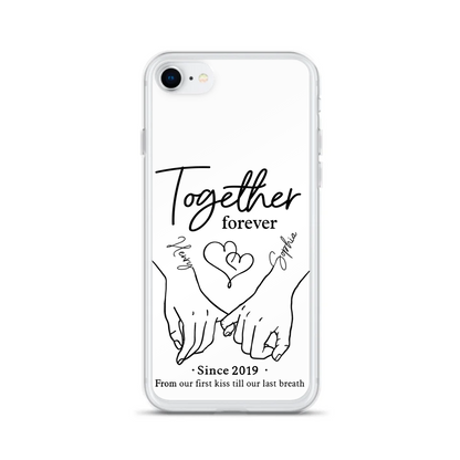 Custom Personalized Couple Phone Case For iPhone/ Samsung - Gift Idea For Couple - Together Forever