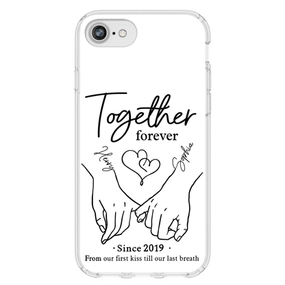 Custom Personalized Couple Phone Case For iPhone/ Samsung - Gift Idea For Couple - Together Forever