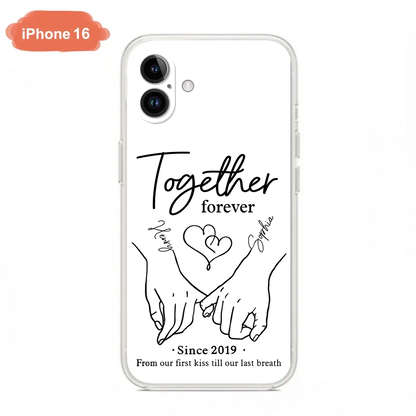 Custom Personalized Couple Phone Case For iPhone/ Samsung - Gift Idea For Couple - Together Forever