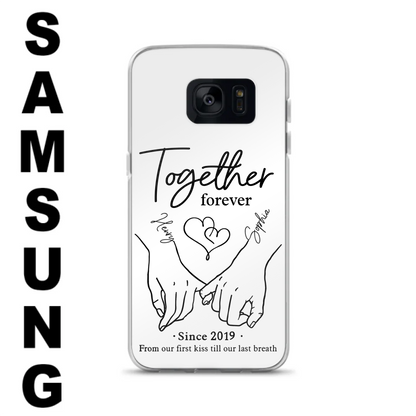 Custom Personalized Couple Phone Case For iPhone/ Samsung - Gift Idea For Couple - Together Forever