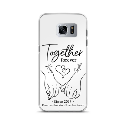 Custom Personalized Couple Phone Case For iPhone/ Samsung - Gift Idea For Couple - Together Forever