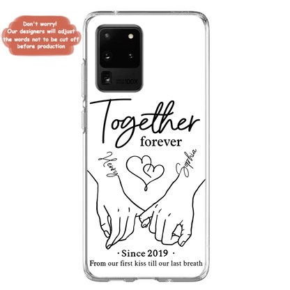 Custom Personalized Couple Phone Case For iPhone/ Samsung - Gift Idea For Couple - Together Forever