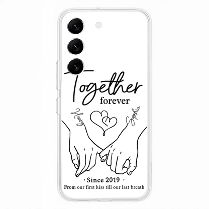 Custom Personalized Couple Phone Case For iPhone/ Samsung - Gift Idea For Couple - Together Forever
