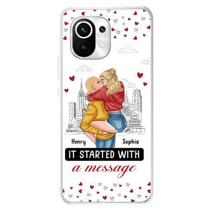 Custom Personalized Couple Phone Case For Xiaomi/ Oppo/ Huawei - Gift Idea For Couple - It Started With A Message