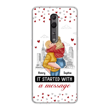 Custom Personalized Couple Phone Case For Xiaomi/ Oppo/ Huawei - Gift Idea For Couple - It Started With A Message