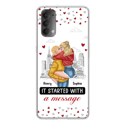 Custom Personalized Couple Phone Case For Xiaomi/ Oppo/ Huawei - Gift Idea For Couple - It Started With A Message