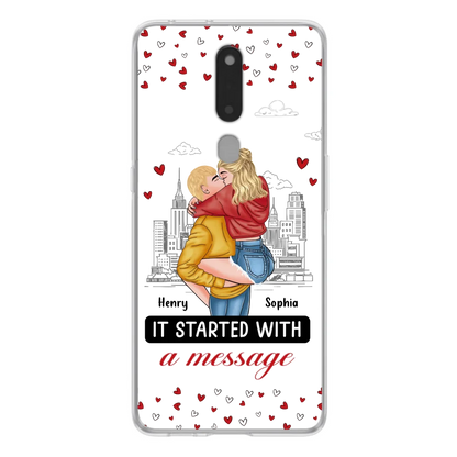 Custom Personalized Couple Phone Case For Xiaomi/ Oppo/ Huawei - Gift Idea For Couple - It Started With A Message