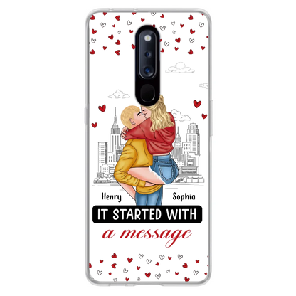 Custom Personalized Couple Phone Case For Xiaomi/ Oppo/ Huawei - Gift Idea For Couple - It Started With A Message