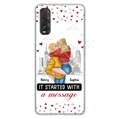 Custom Personalized Couple Phone Case For Xiaomi/ Oppo/ Huawei - Gift Idea For Couple - It Started With A Message