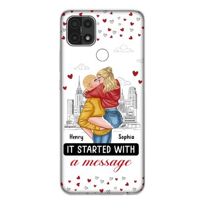 Custom Personalized Couple Phone Case For Xiaomi/ Oppo/ Huawei - Gift Idea For Couple - It Started With A Message