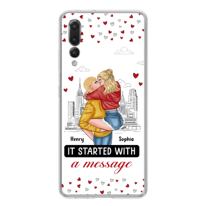 Custom Personalized Couple Phone Case For Xiaomi/ Oppo/ Huawei - Gift Idea For Couple - It Started With A Message