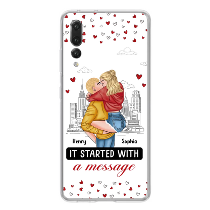 Custom Personalized Couple Phone Case For Xiaomi/ Oppo/ Huawei - Gift Idea For Couple - It Started With A Message