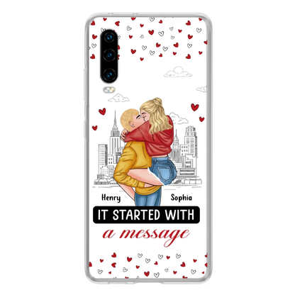 Custom Personalized Couple Phone Case For Xiaomi/ Oppo/ Huawei - Gift Idea For Couple - It Started With A Message
