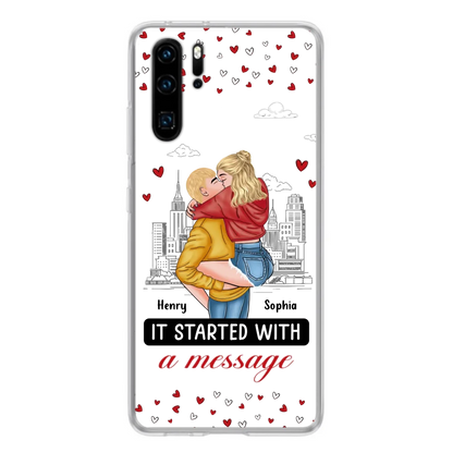Custom Personalized Couple Phone Case For Xiaomi/ Oppo/ Huawei - Gift Idea For Couple - It Started With A Message