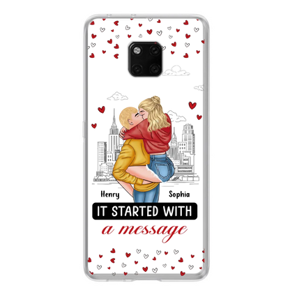 Custom Personalized Couple Phone Case For Xiaomi/ Oppo/ Huawei - Gift Idea For Couple - It Started With A Message