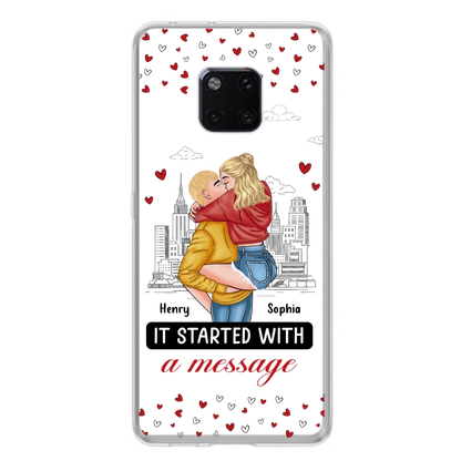 Custom Personalized Couple Phone Case For Xiaomi/ Oppo/ Huawei - Gift Idea For Couple - It Started With A Message
