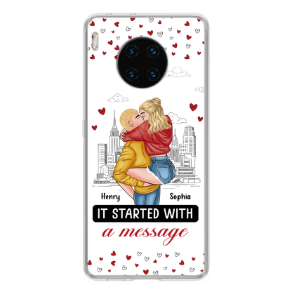 Custom Personalized Couple Phone Case For Xiaomi/ Oppo/ Huawei - Gift Idea For Couple - It Started With A Message