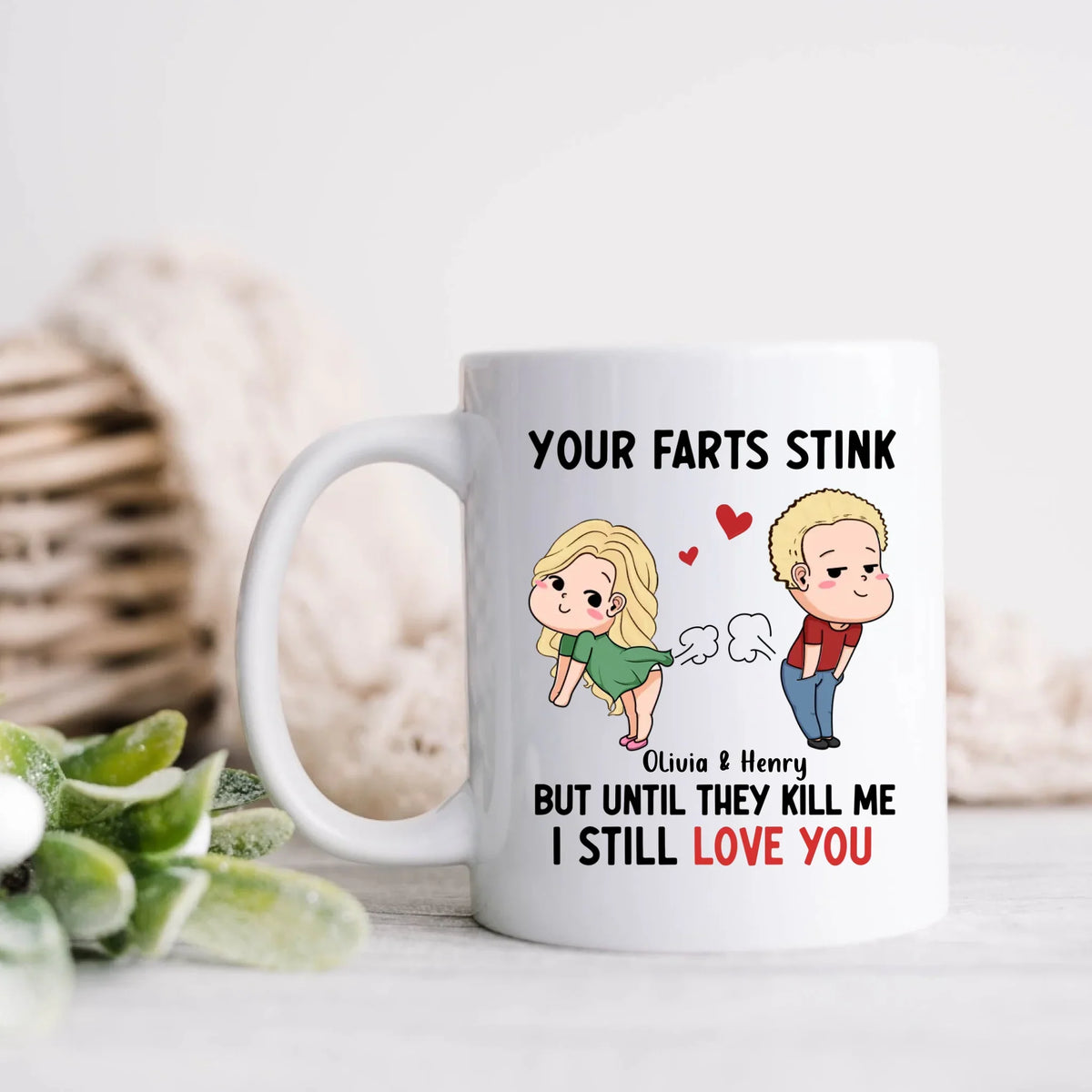 Personalized Funny Couple Coffee Mug - Funny Valentine's Day Gift For Couple