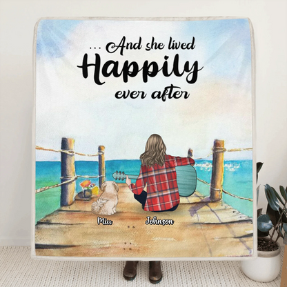 Personalized Dog Mom, Dog Dad With Guitar Quilt/Fleece Blanket - Best Gift Idea For Guitar Lovers - Up to 3 Dogs - I Play Guitars And I Know Things