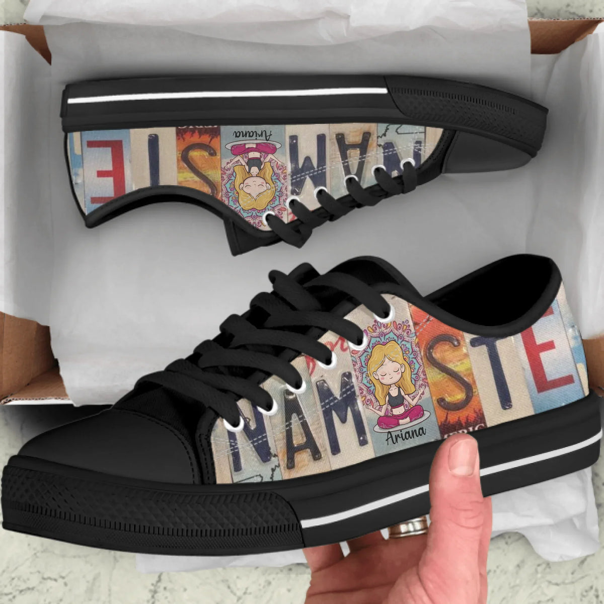 Personalized Namaste Yoga Sneakers - Best Gift For Yoga Lovers - 80NV4E