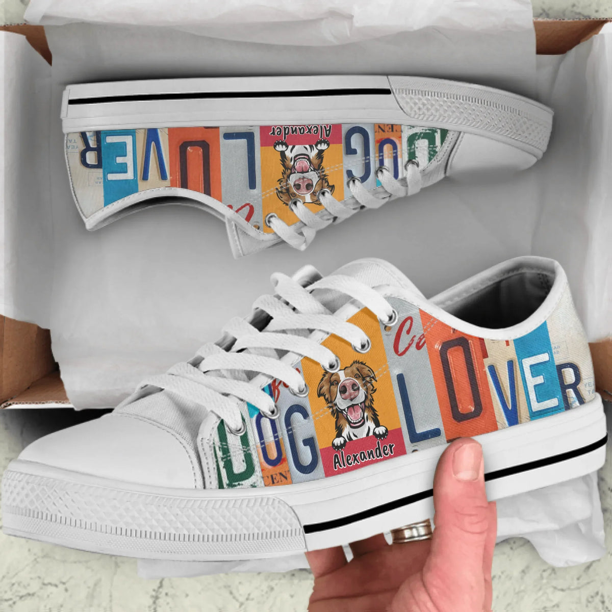 Personalized Dog Lover Sneakers - Gift Idea For Dog Lover - A13BAR