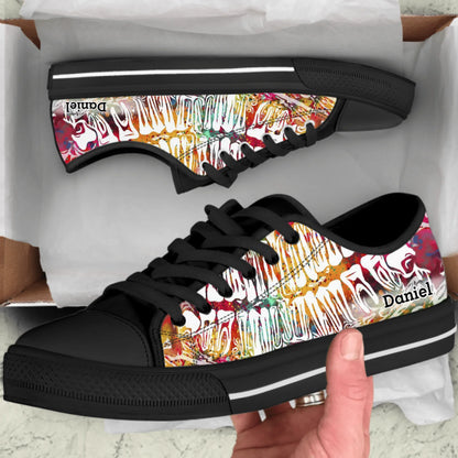 Personalized Dentist Low Top Sneakers - Best Gift Idea For Dentists - Custom Name