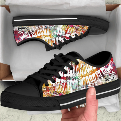 Personalized Dentist Low Top Sneakers - Best Gift Idea For Dentists - Custom Name