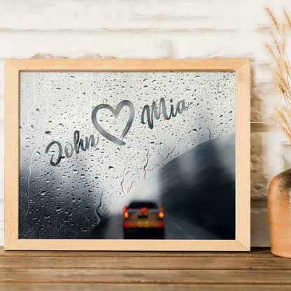 Custom Personalized Couple Rainy Day Poster - Gift Idea For Couple