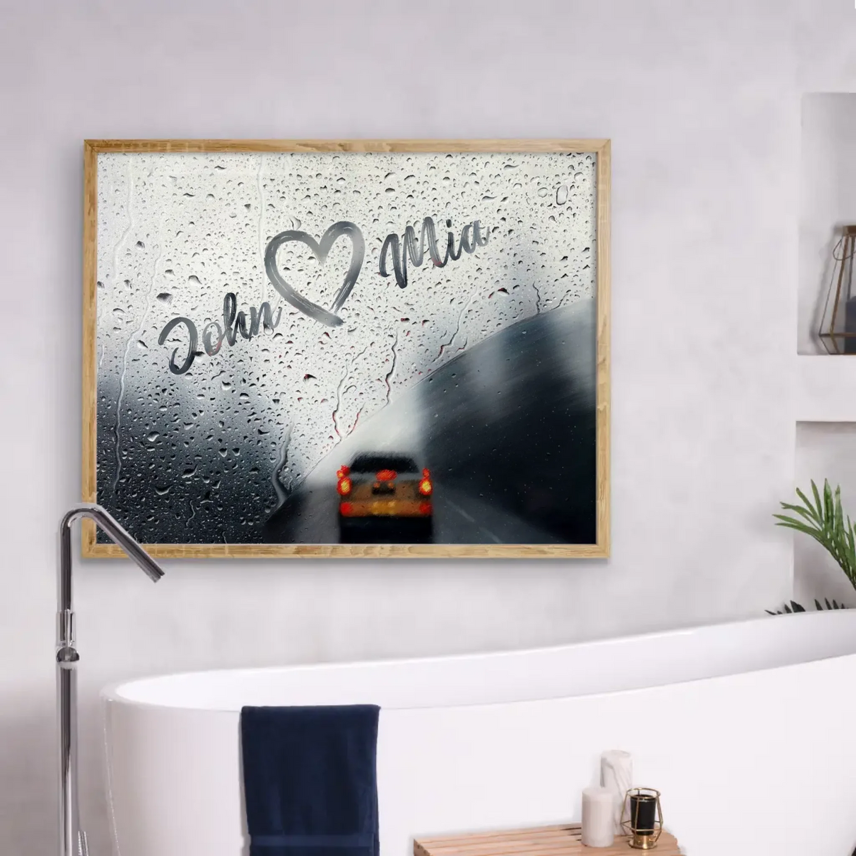 Custom Personalized Couple Rainy Day Poster - Gift Idea For Couple