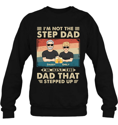 Personalized Step Dad Shirt/Sweater/Hoodie - Dad With Up To 4 Children - Father's Day Gift Idea For Step Dad