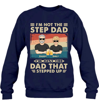 Personalized Step Dad Shirt/Sweater/Hoodie - Dad With Up To 4 Children - Father's Day Gift Idea For Step Dad