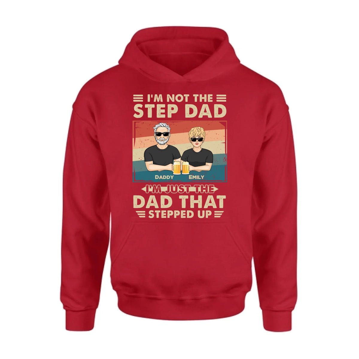 Personalized Step Dad Shirt/Sweater/Hoodie - Dad With Up To 4 Children - Father's Day Gift Idea For Step Dad