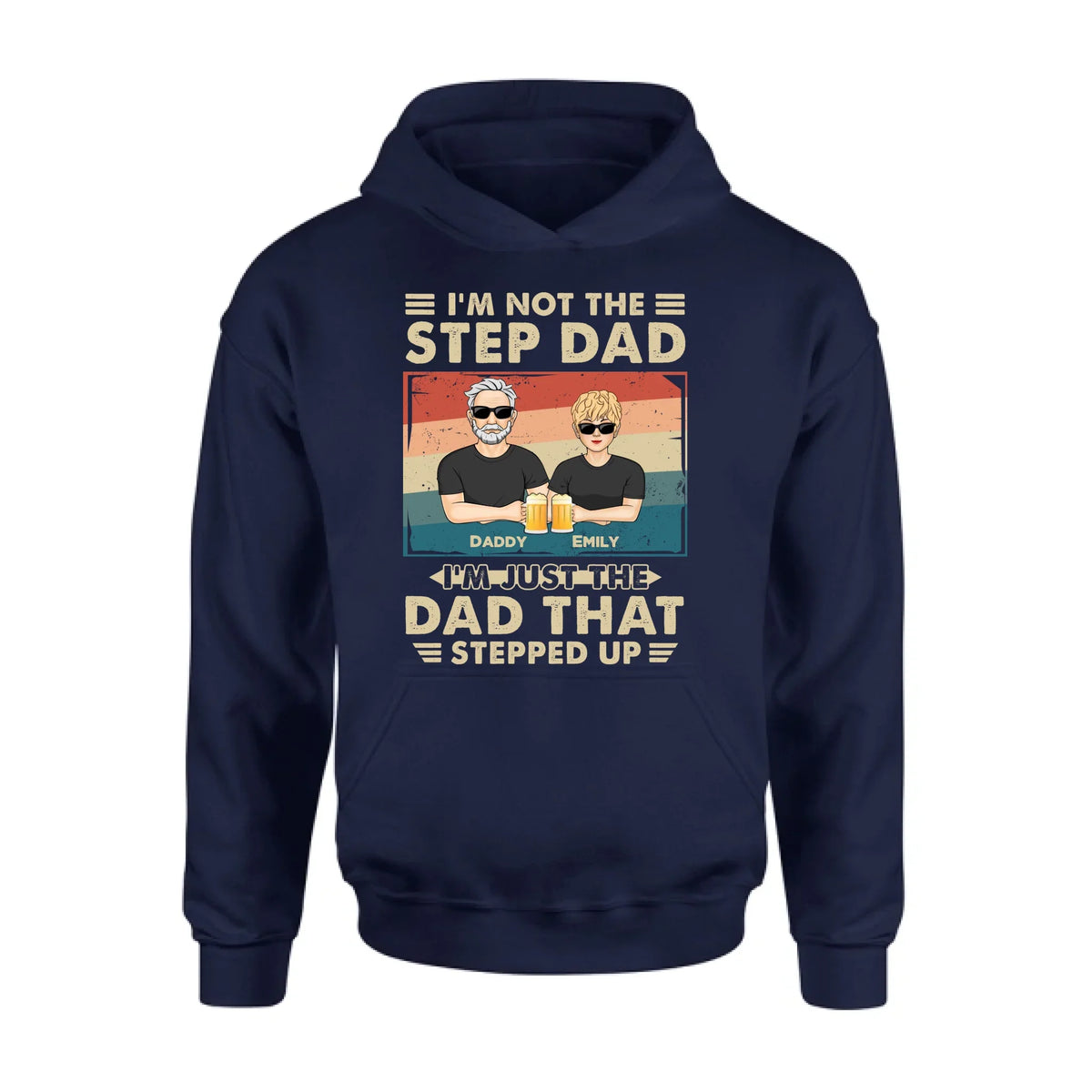 Personalized Step Dad Shirt/Sweater/Hoodie - Dad With Up To 4 Children - Father's Day Gift Idea For Step Dad
