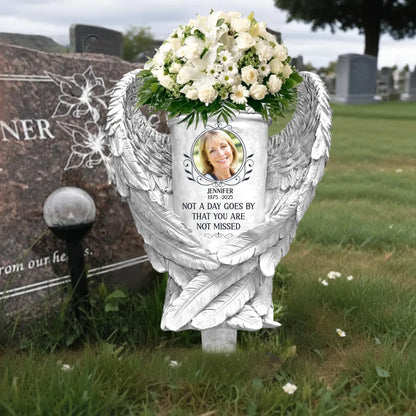 Personalized Memorial Metal Sign - Rememberance Gift Grave Marker Idea - Not A Day Goes By That You Are Not Missed