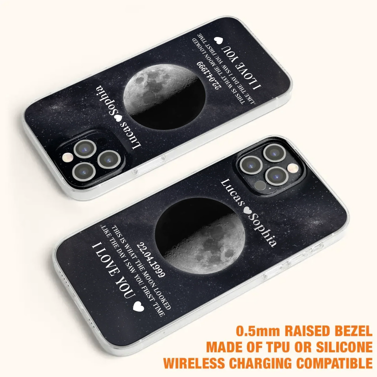 Custom Personalized Moon Phase Phone Case - Gifts for Birthday and Anniversary