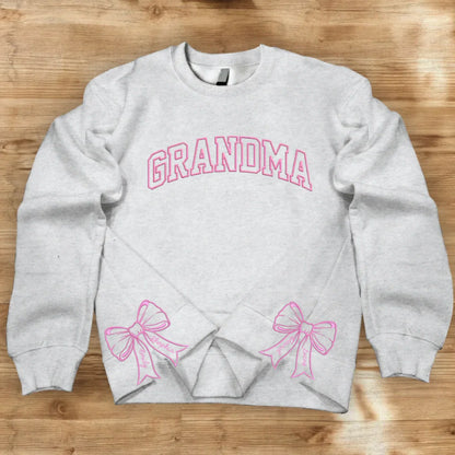 Personalized Grandma Embroidered Sweatshirt - Gift Idea For Grandma/Mom