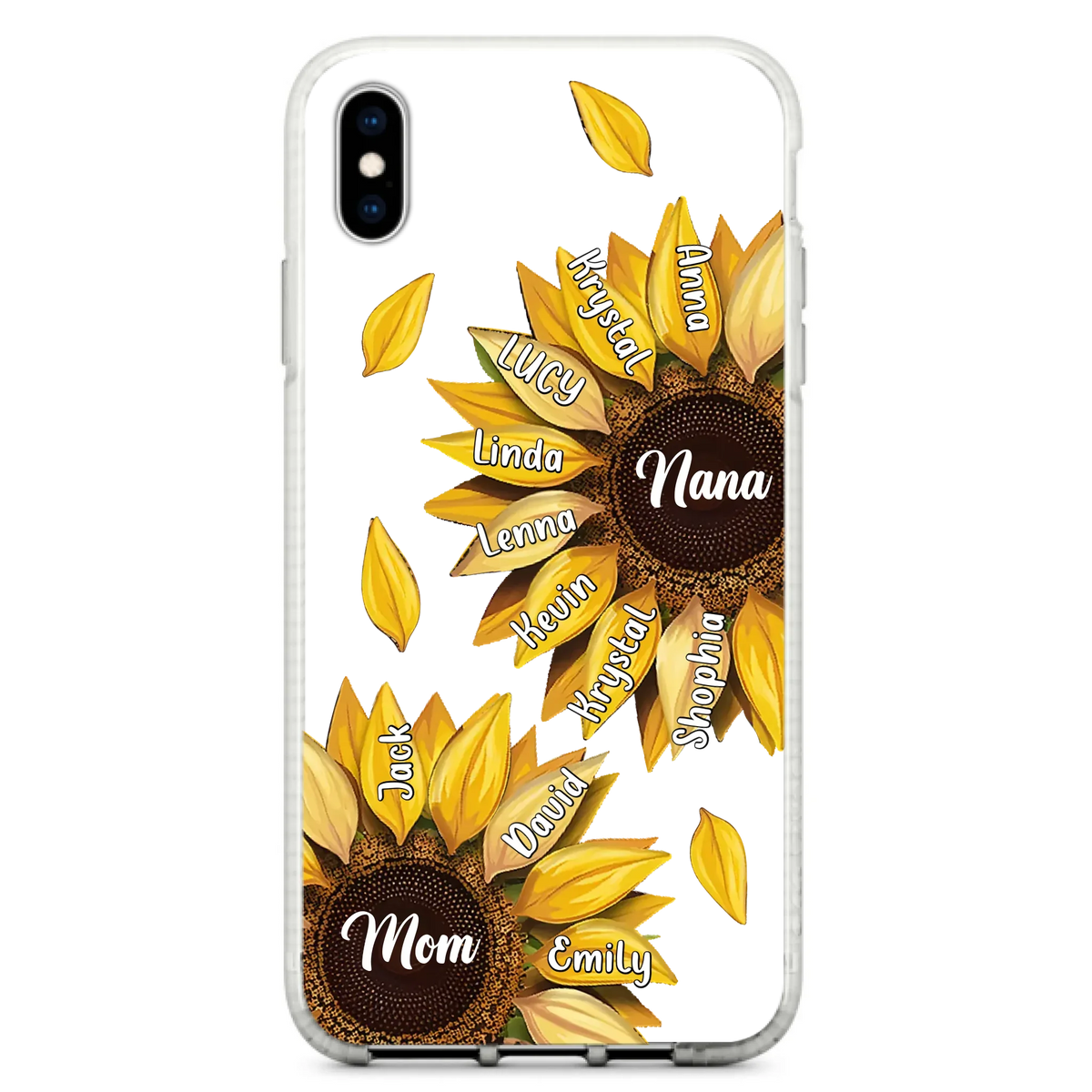 Custom Personalized Sunflower Grandma Phone Case -Upto 11 Kids - Mother's Day Gift Idea for Mom/Grandma -  Case For iPhone/Samsung