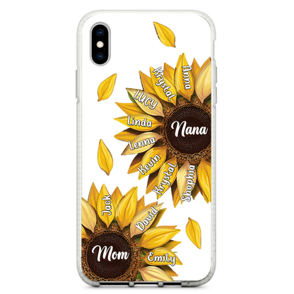 Custom Personalized Sunflower Grandma Phone Case -Upto 11 Kids - Mother's Day Gift Idea for Mom/Grandma -  Case For iPhone/Samsung