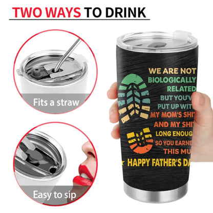 Personalized Stepdad Tumbler - Father's Day Gift For Step Father - You're The Dad That Stepped Up Stepped In