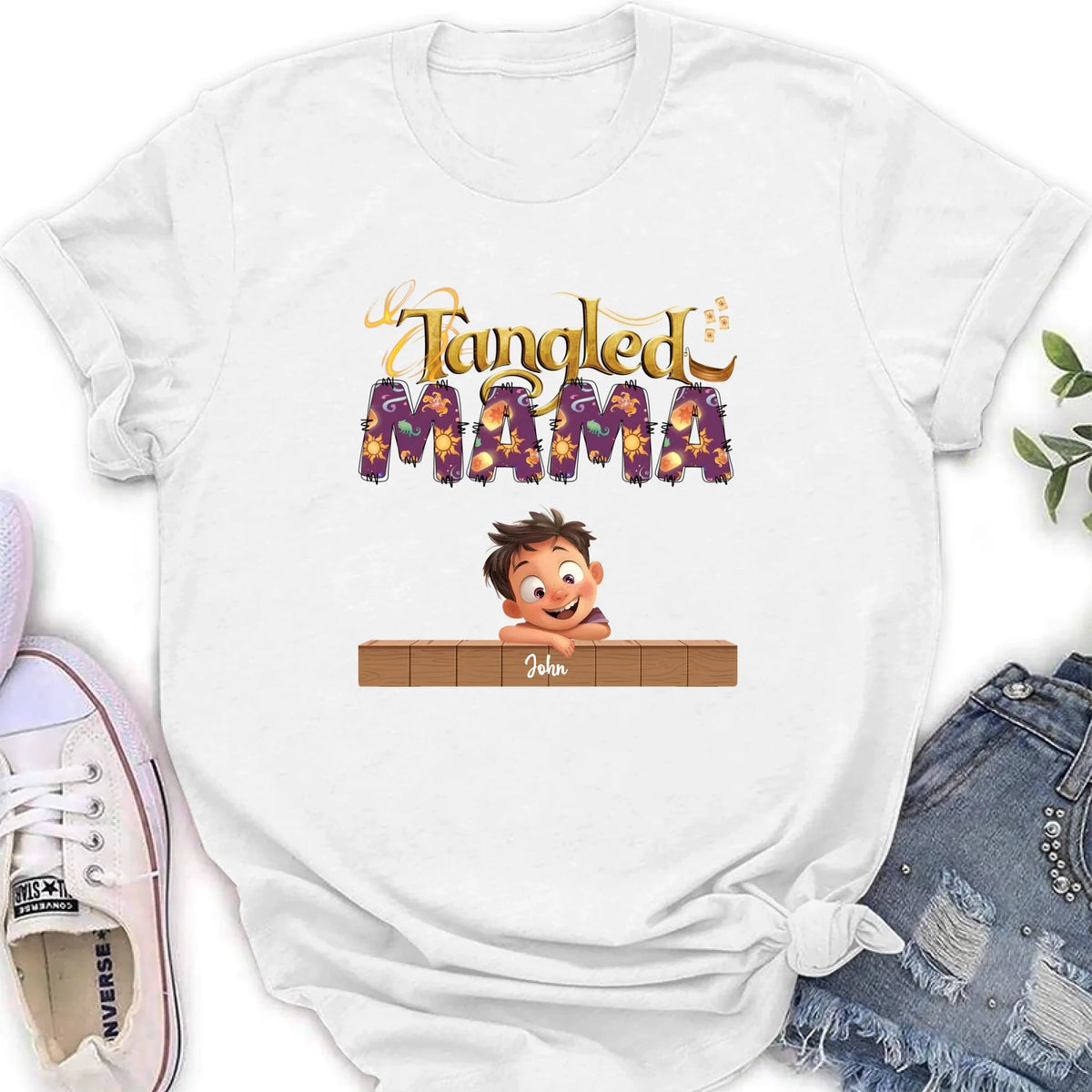Personalized Tangled Mom T-Shirt/ Long Sleeve/  Sweatshirt/ Hoodie - Mother's Day Gift For Mom