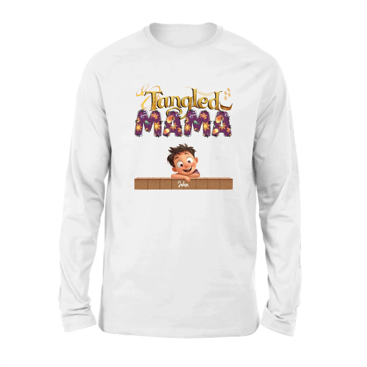 Personalized Tangled Mom T-Shirt/ Long Sleeve/  Sweatshirt/ Hoodie - Mother's Day Gift For Mom