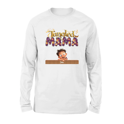 Personalized Tangled Mom T-Shirt/ Long Sleeve/  Sweatshirt/ Hoodie - Mother's Day Gift For Mom