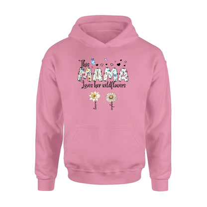 Personalized Mother Shirt/Hoodie - Up to 7 Kids - Mother's Day Gift Idea for Grandma/Mom - This Mama Loves Her Wildflowers